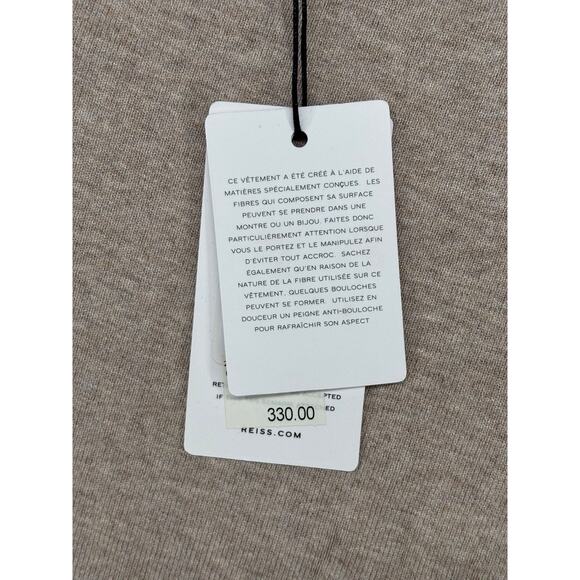 Reiss Claudine Women's Draped Knitted Dress Beige Nude Size XL‎ NWT $330 - Picture 5 of 6